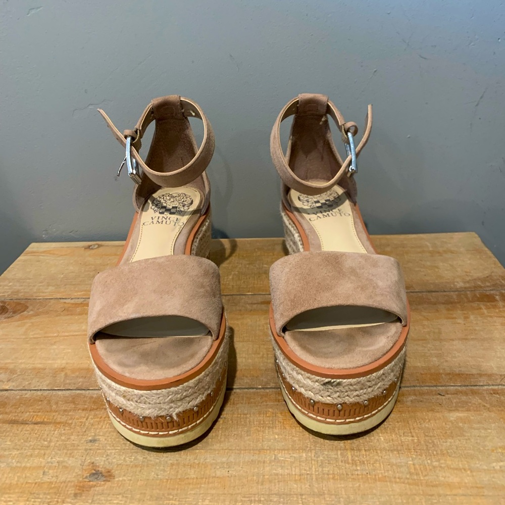 Vince Camuto  Suede platform espadrille sandals